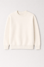 Off White Premium Cotton Crewneck Sweatshirt for Men & Women