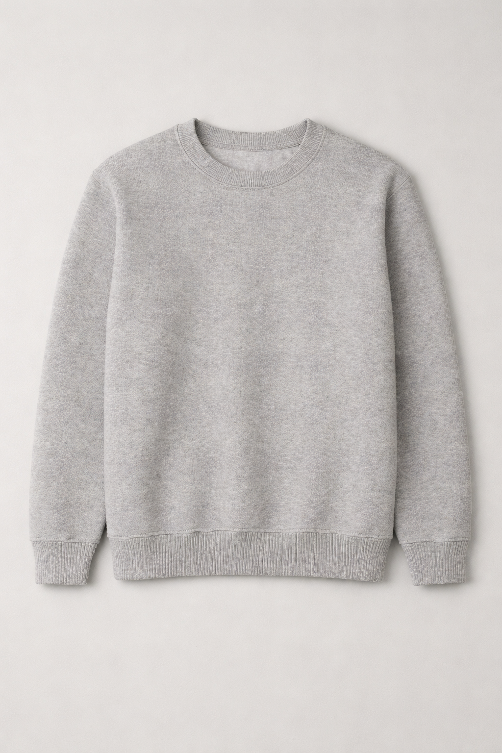 Grey Premium Cotton Crewneck Sweatshirt for Men & Women | Winter Wear | Soft & Comfortable