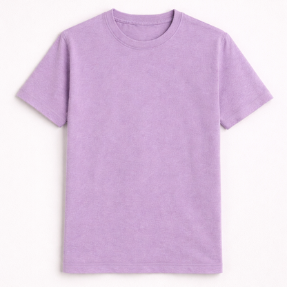 Lavender Bio-Washed 100% Cotton Super Combed T-Shirt (180 GSM) | Premium Quality | Soft & Breathable