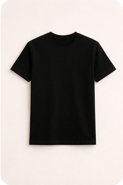Black - Kids Premium Cotton T-Shirt – 180 GSM Super Combed | Soft, Durable & Everyday Comfort