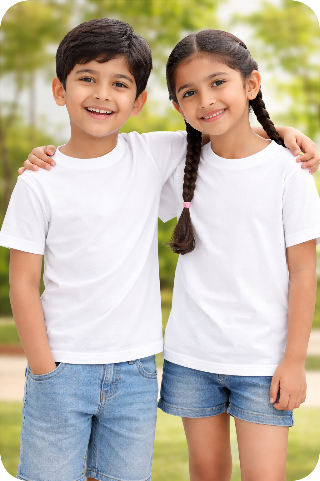 White - Kids Premium Cotton T-Shirt – 180 GSM Super Combed | Soft, Durable & Everyday Comfort