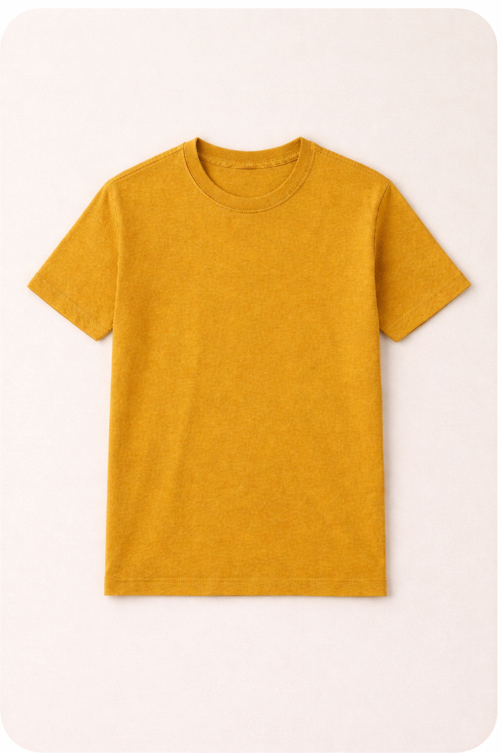 Kids Premium Cotton T-Shirt – 180 GSM Super Combed | Soft, Durable & Everyday Comfort - Mustard Yellow