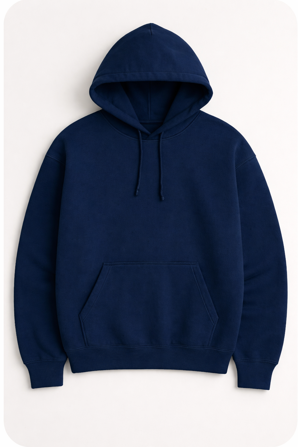 Heavy Oversized Hoodie – 430 GSM Cotton Brushed Loopknit (88% Cotton / 12% Polyester) - Navy Blue