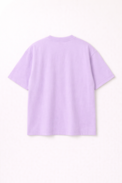 Lavender Oversized T-Shirt | 240 GSM Premium French Terry Cotton | Streetwear Drop Shoulder Tee