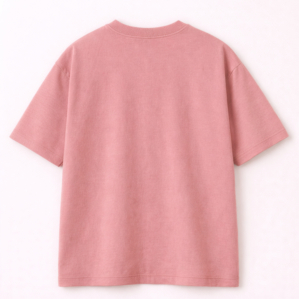 Rose Pink Oversized T-Shirt | 240 GSM Premium French Terry Cotton | Streetwear Drop Shoulder Tee
