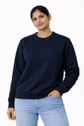 Navy Blue Premium Cotton Crewneck Sweatshirt for Men & Women