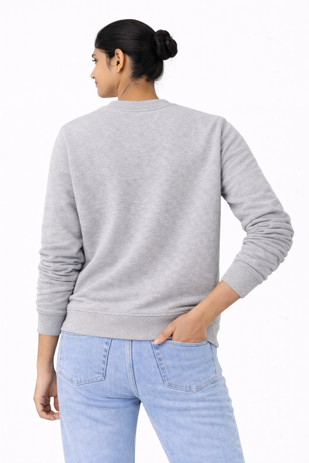 Grey Premium Cotton Crewneck Sweatshirt for Men & Women | Winter Wear | Soft & Comfortable