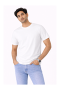 White Bio-Washed 100% Cotton Super Combed T-Shirt (180 GSM)