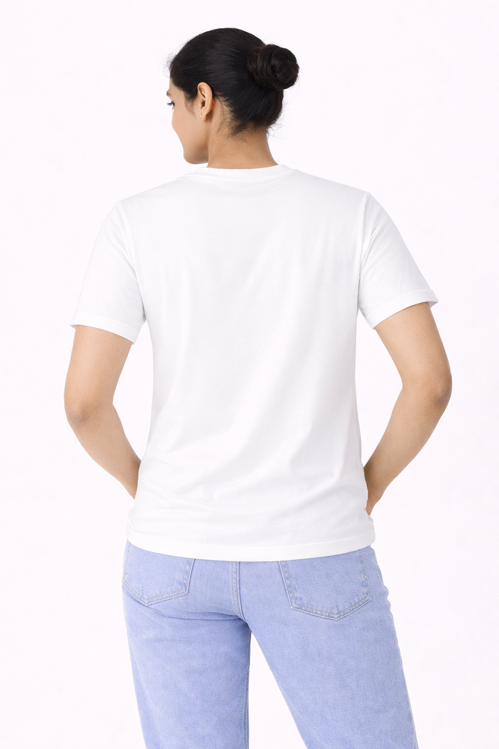 White Bio-Washed 100% Cotton Super Combed T-Shirt (180 GSM) | Premium Quality | Soft & Breathable
