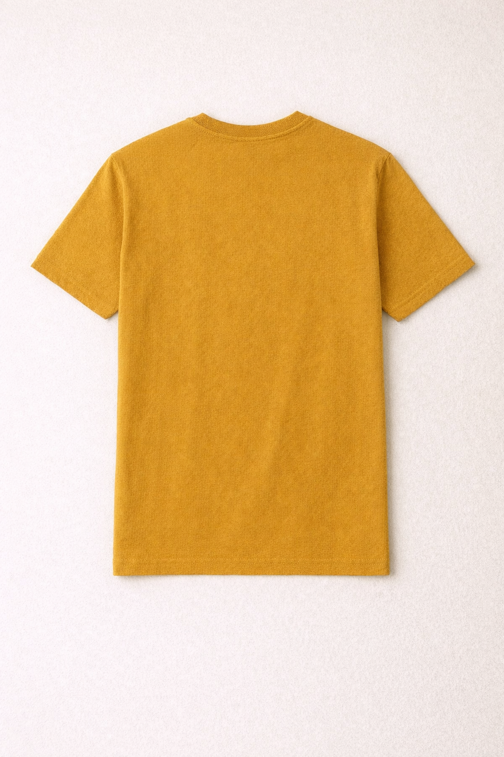 Mustard Yellow Bio-Washed 100% Cotton Super Combed T-Shirt (180 GSM)
