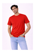 Red Bio-Washed 100% Cotton Super Combed T-Shirt (180 GSM)