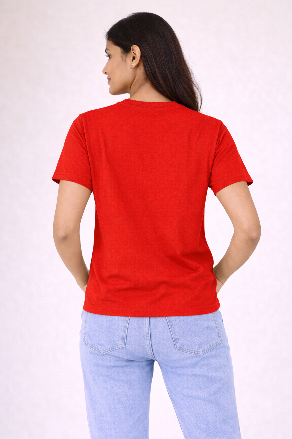 Red Bio-Washed 100% Cotton Super Combed T-Shirt (180 GSM) | Premium Quality | Soft & Breathable