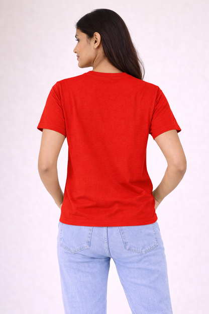 Red Bio-Washed 100% Cotton Super Combed T-Shirt (180 GSM) | Premium Quality | Soft & Breathable