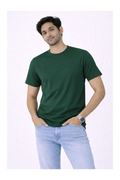 Bottle Green Bio-Washed 100% Cotton Super Combed T-Shirt (180 GSM)