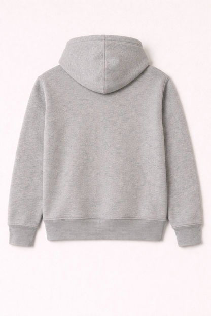 320 GSM Premium Cotton Brushed Loopknit Hoodie | 88% Cotton 12% Polyester | Soft Winter Wear - Grey