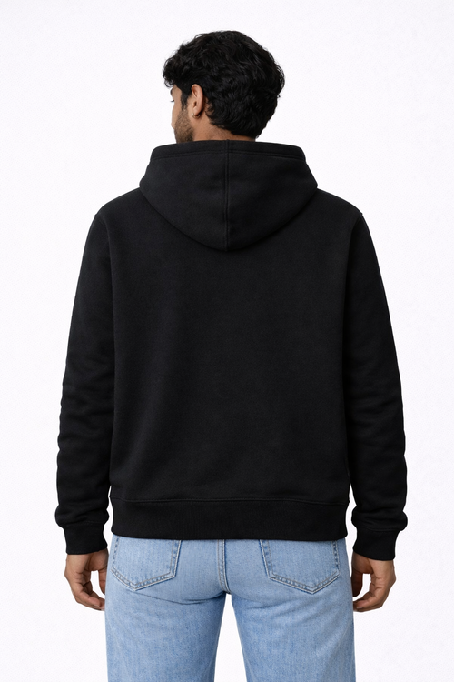 320 GSM Premium Cotton Brushed Loopknit - Black