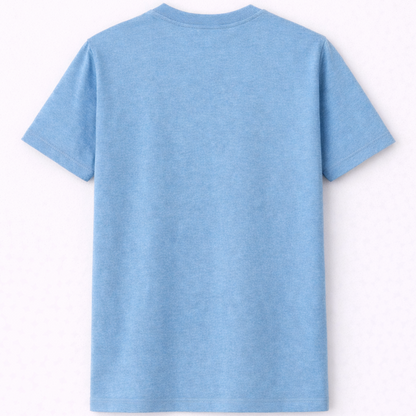 Sky Blue Bio-Washed 100% Cotton Super Combed T-Shirt (180 GSM) | Premium Quality | Soft & Breathable