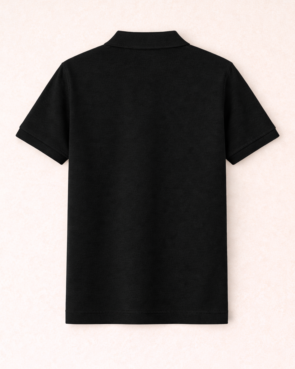 Men’s Black Cotton Matty Polo T-Shirt | Premium Piqué Fabric | Classic Fit | Half Sleeve Polo