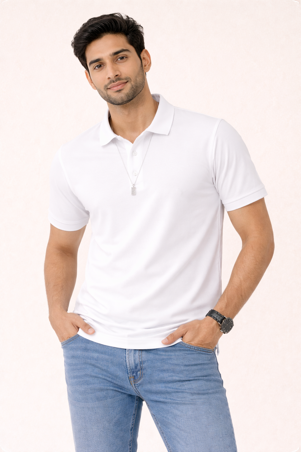 White Honey Combo Men’s Polo T-Shirt Pack | 100% Cotton Super Combed | Premium Matty Fabric | Regular Fit