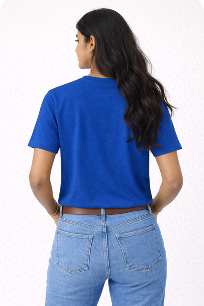 Royal Blue Bio-Washed 100% Cotton Super Combed T-Shirt (180 GSM) | Premium Quality | Soft & Breathable