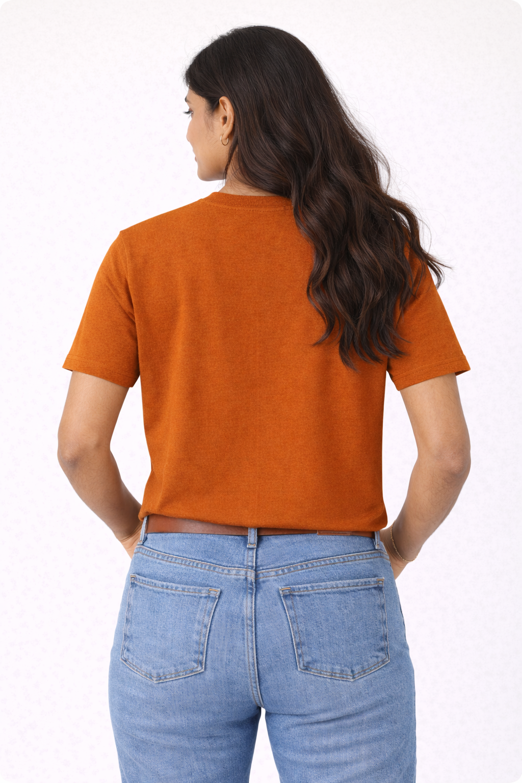 Orange Bio-Washed 100% Cotton Super Combed T-Shirt (180 GSM) | Premium Quality | Soft & Breathable