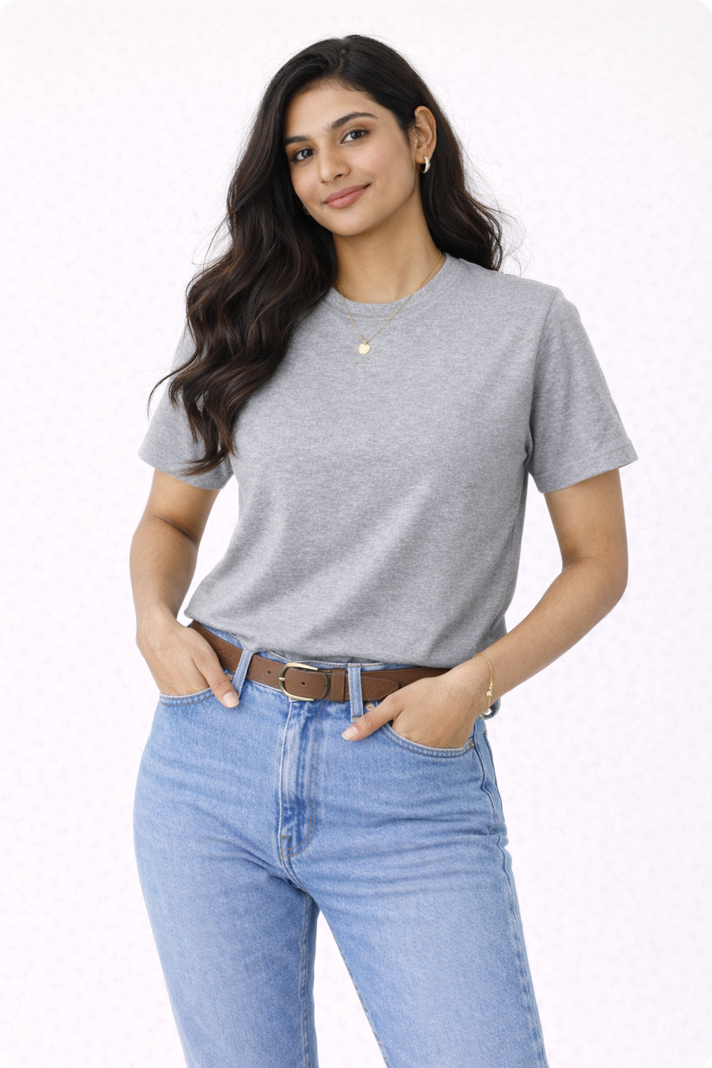 Grey Bio-Washed 100% Cotton Super Combed T-Shirt (180 GSM) | Premium Quality | Soft & Breathable