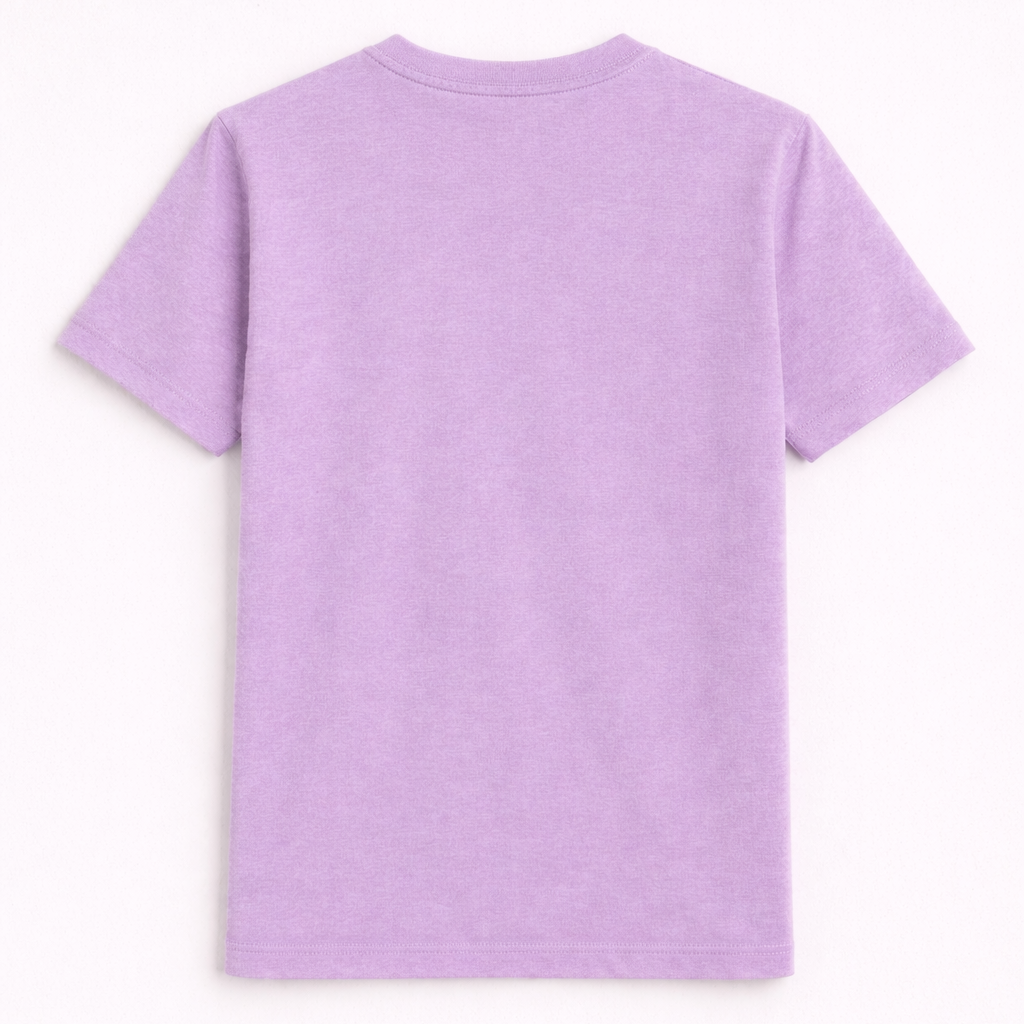 Lavender Bio-Washed 100% Cotton Super Combed T-Shirt (180 GSM)