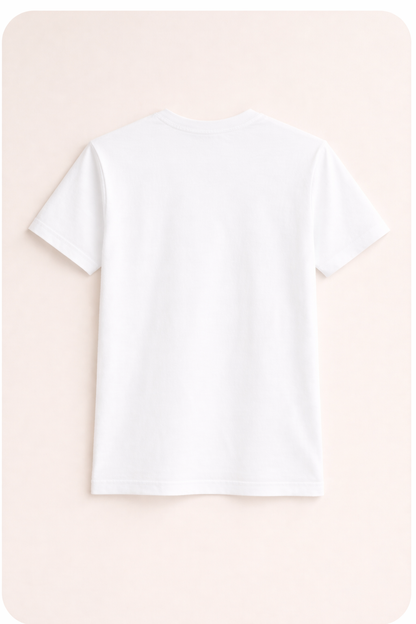 White - Kids Premium Cotton T-Shirt – 180 GSM Super Combed | Soft, Durable & Everyday Comfort