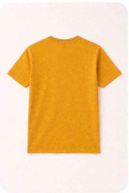 Kids Premium Cotton T-Shirt – 180 GSM Super Combed | Soft, Durable & Everyday Comfort - Mustard Yellow