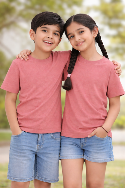 Baby Pink - Kids Premium Cotton T-Shirt – 180 GSM Super Combed | Soft, Durable & Everyday Comfort