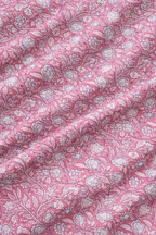 Pink Floral Cotton Blend Kurta Set for Women