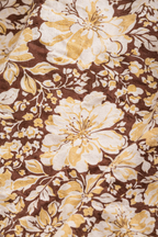 Women’s Cream & Brown Floral Printed Kurta Set – Premium Soft Cotton | 2-Piece Set
