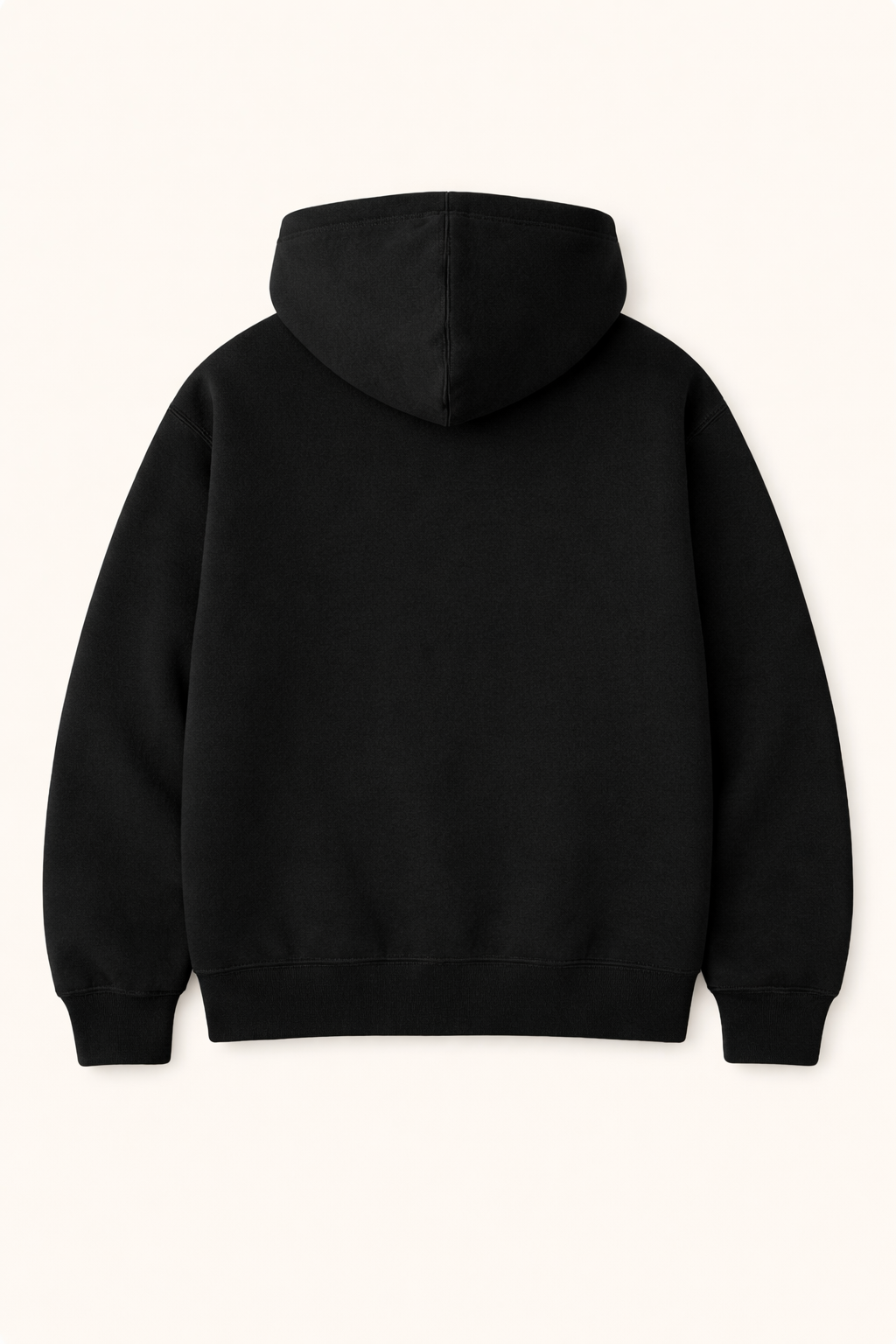 Heavy Oversized Hoodie – 430 GSM Cotton Brushed Loop knit- Black