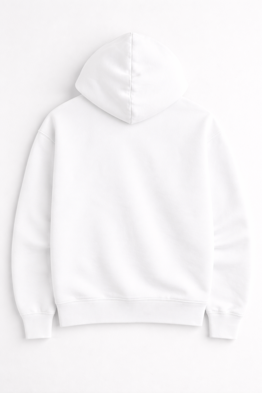 Heavy Oversized Hoodie – 430 GSM Cotton Brushed Loop knit (88% Cotton / 12% Polyester) - White