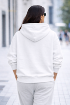 Heavy Oversized Hoodie – 430 GSM Cotton Brushed Loop knit - White