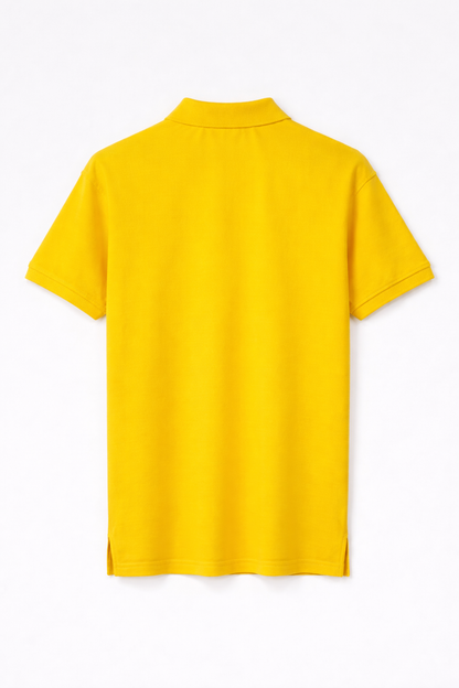 Yellow - Premium 100% Combed Compact Cotton Polo T-Shirt | Soft • Durable • Breathable