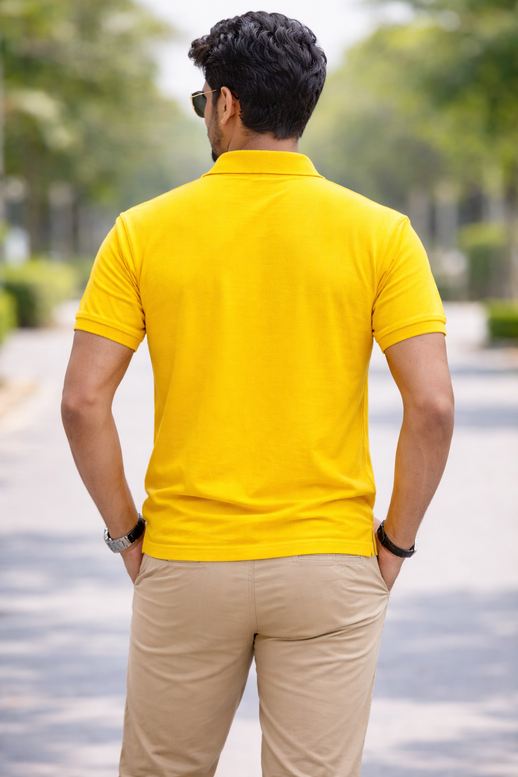 Yellow - Premium 100% Combed Compact Cotton Polo T-Shirt