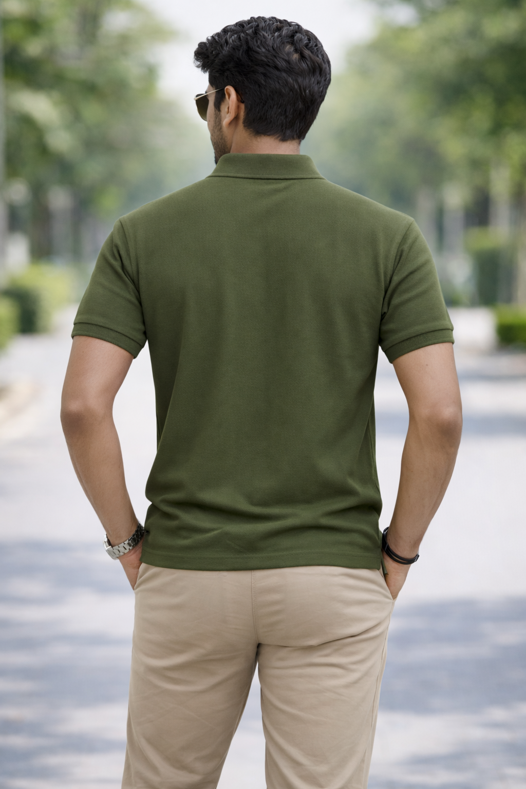 Garden Green - Premium 100% Combed Compact Cotton Polo T-Shirt