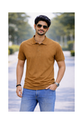 Snuff Brown - Premium 100% Combed Compact Cotton Polo T-Shirt