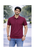 Wine Purple - Premium 100% Combed Compact Cotton Polo T-Shirt