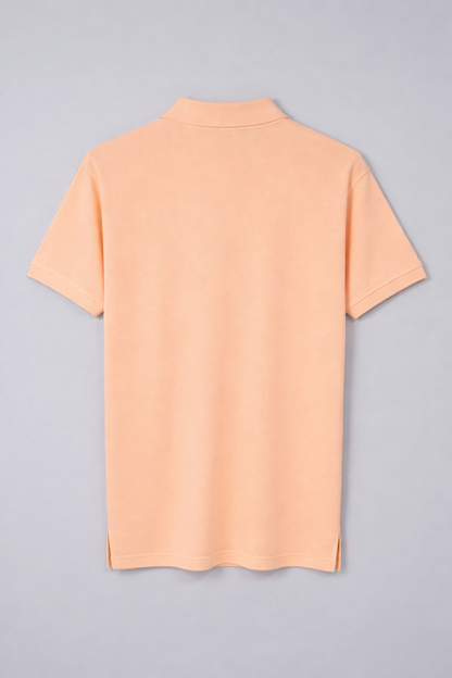 Peach - Premium 100% Combed Compact Cotton Polo T-Shirt | Soft • Durable • Breathable