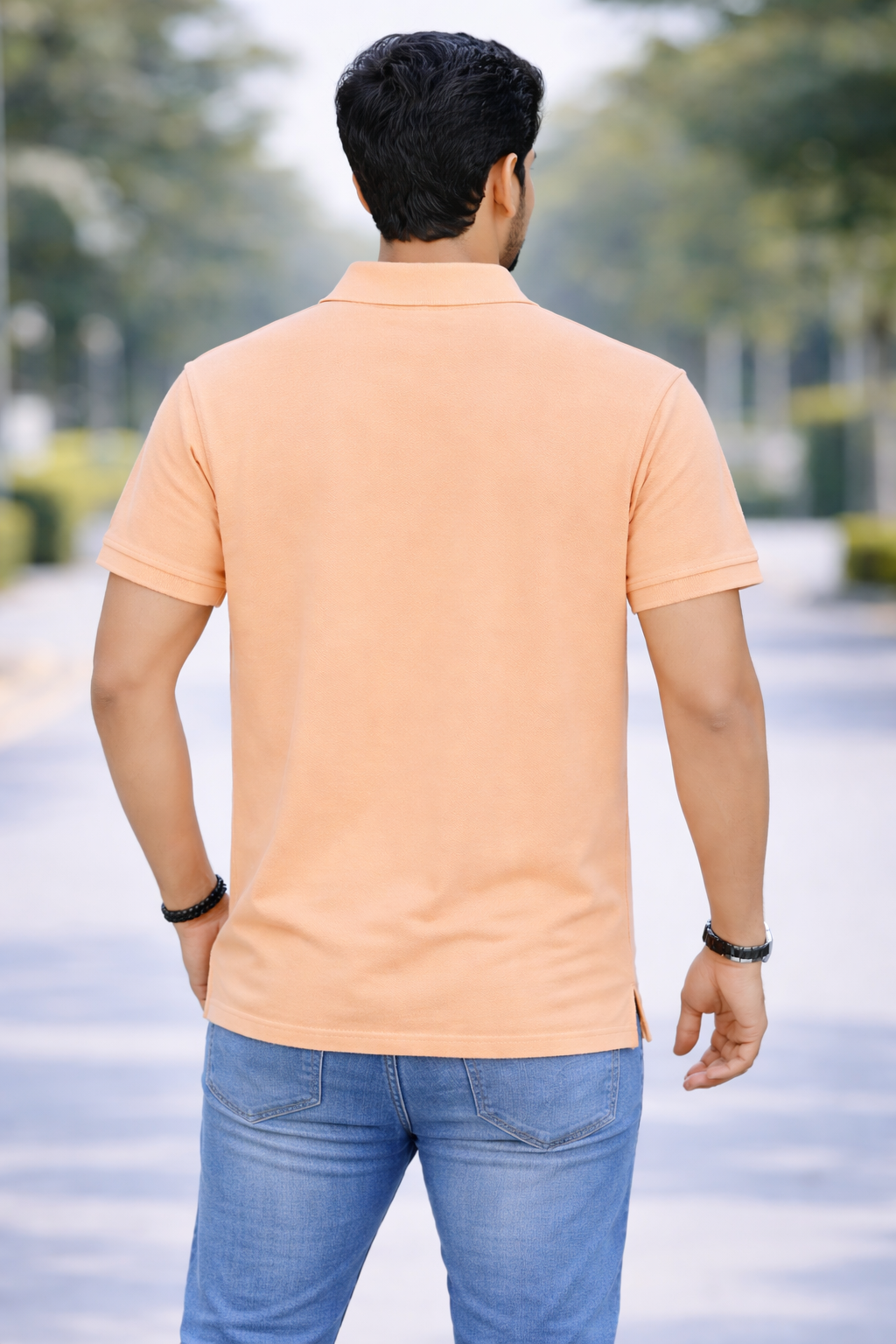 Peach - Premium 100% Combed Compact Cotton Polo T-Shirt | Soft • Durable • Breathable