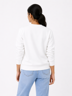 Women's Premium Cotton Crewneck Sweatshirt – White | Everyday Sweatshirt