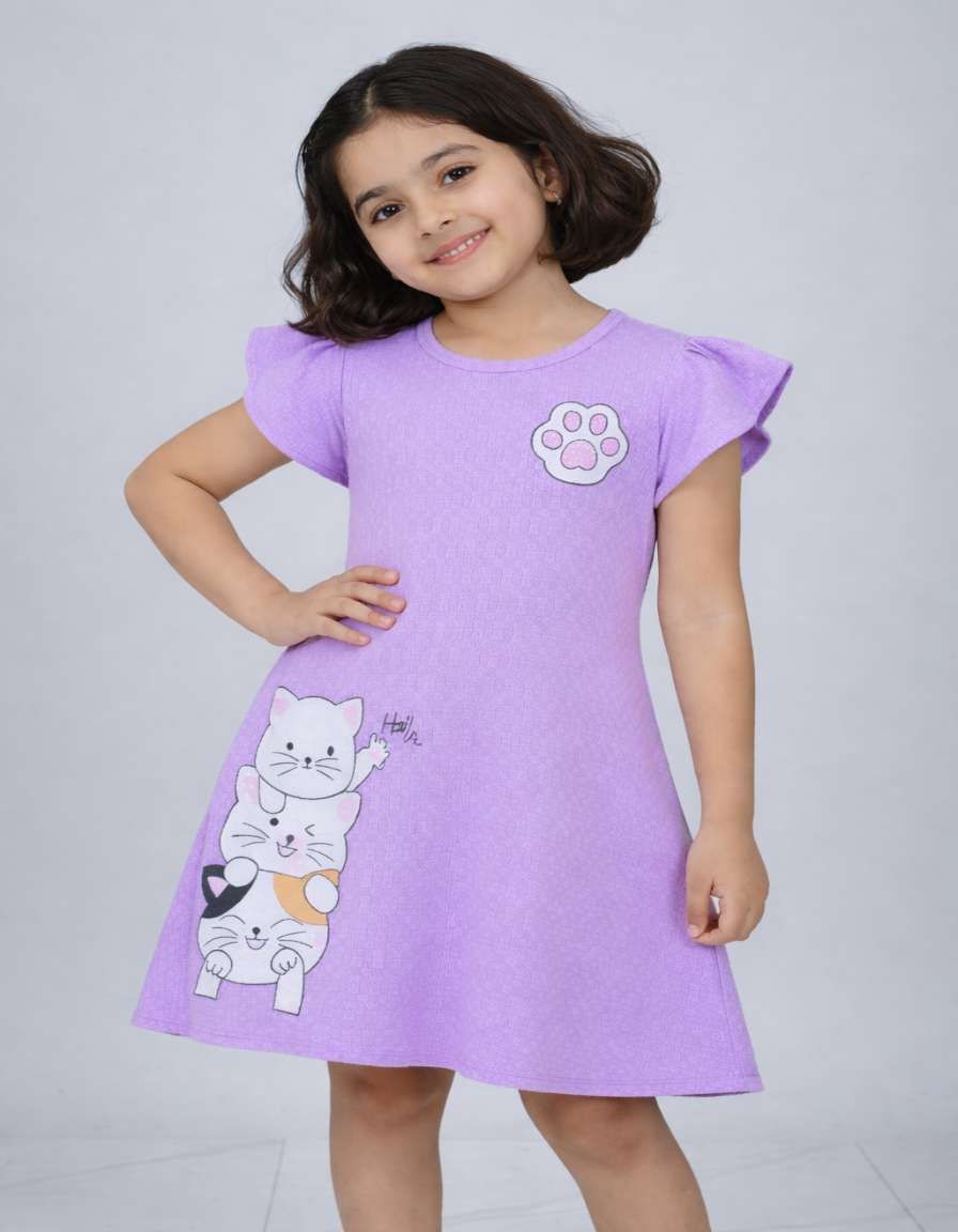Kitty Friends Lavender A-Line Dress