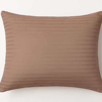 Premium Glace Cotton Bedsheet – Brown | 144 GSM | With 2 Pillow Covers