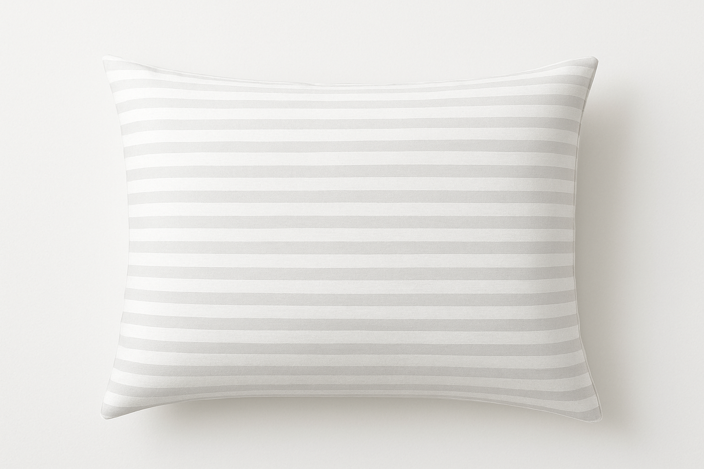 Luxury White Glace Cotton Bedsheet Set with 2 Pillow Covers – 144 GSM, Striped Design