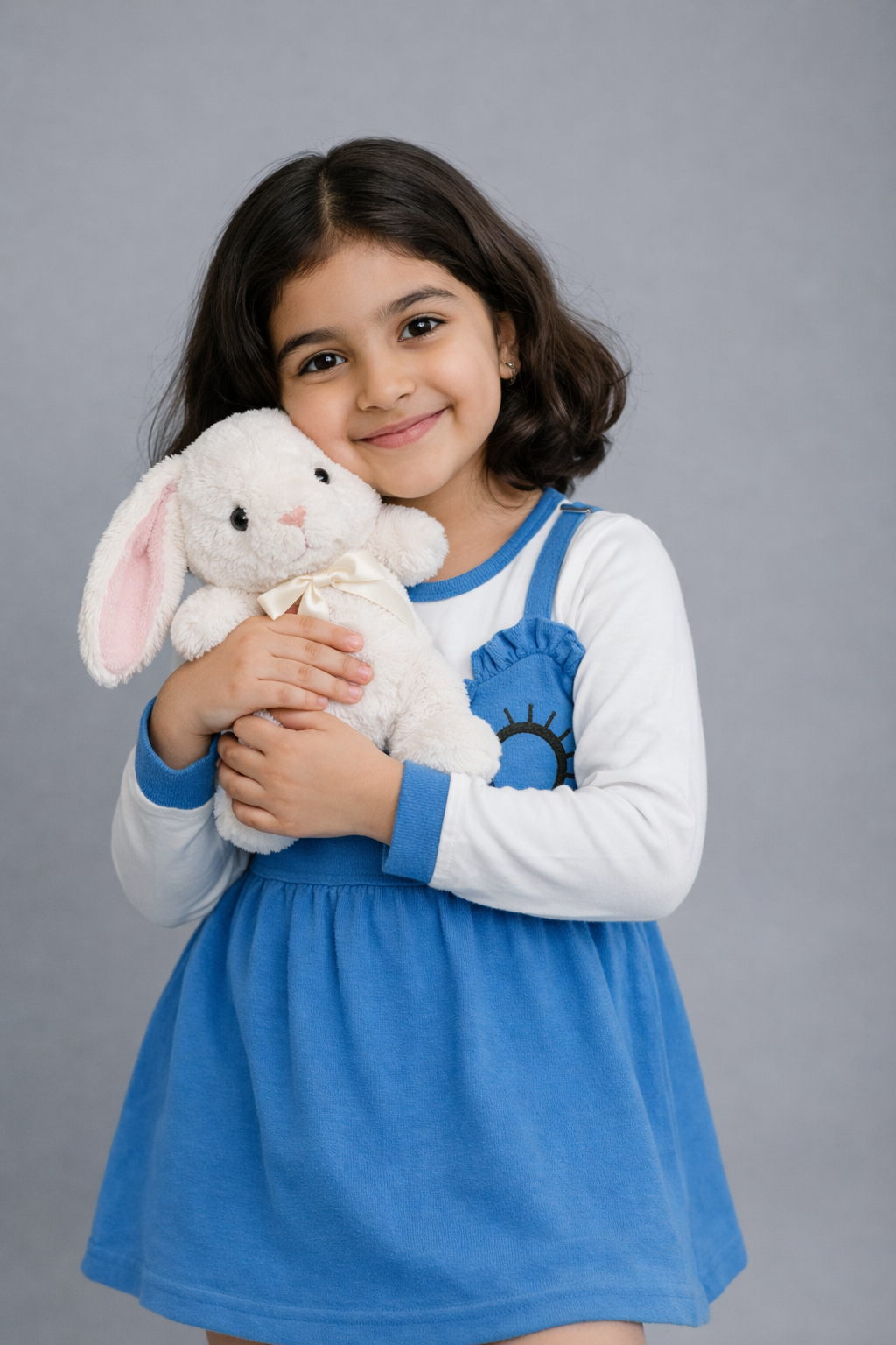 Girls Royal Blue Layered Frock – Valentino & Freelancer Fabric