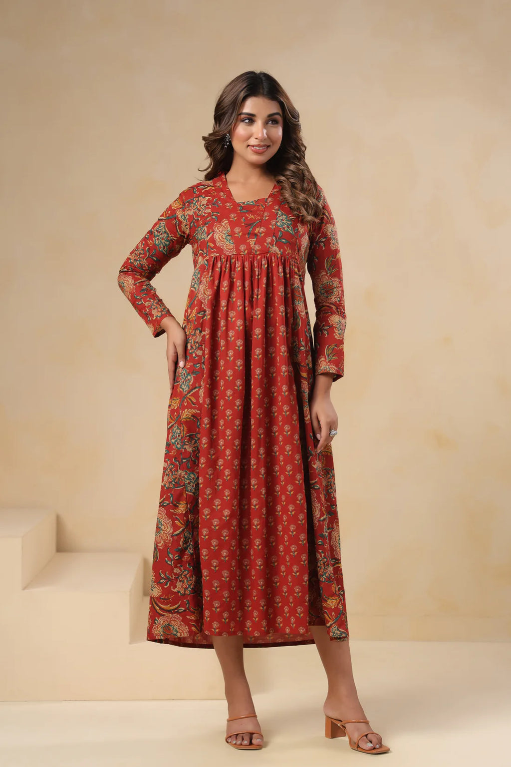 Pure Cotton Hand-Block Printed Kurti — Elegant Everyday Wear