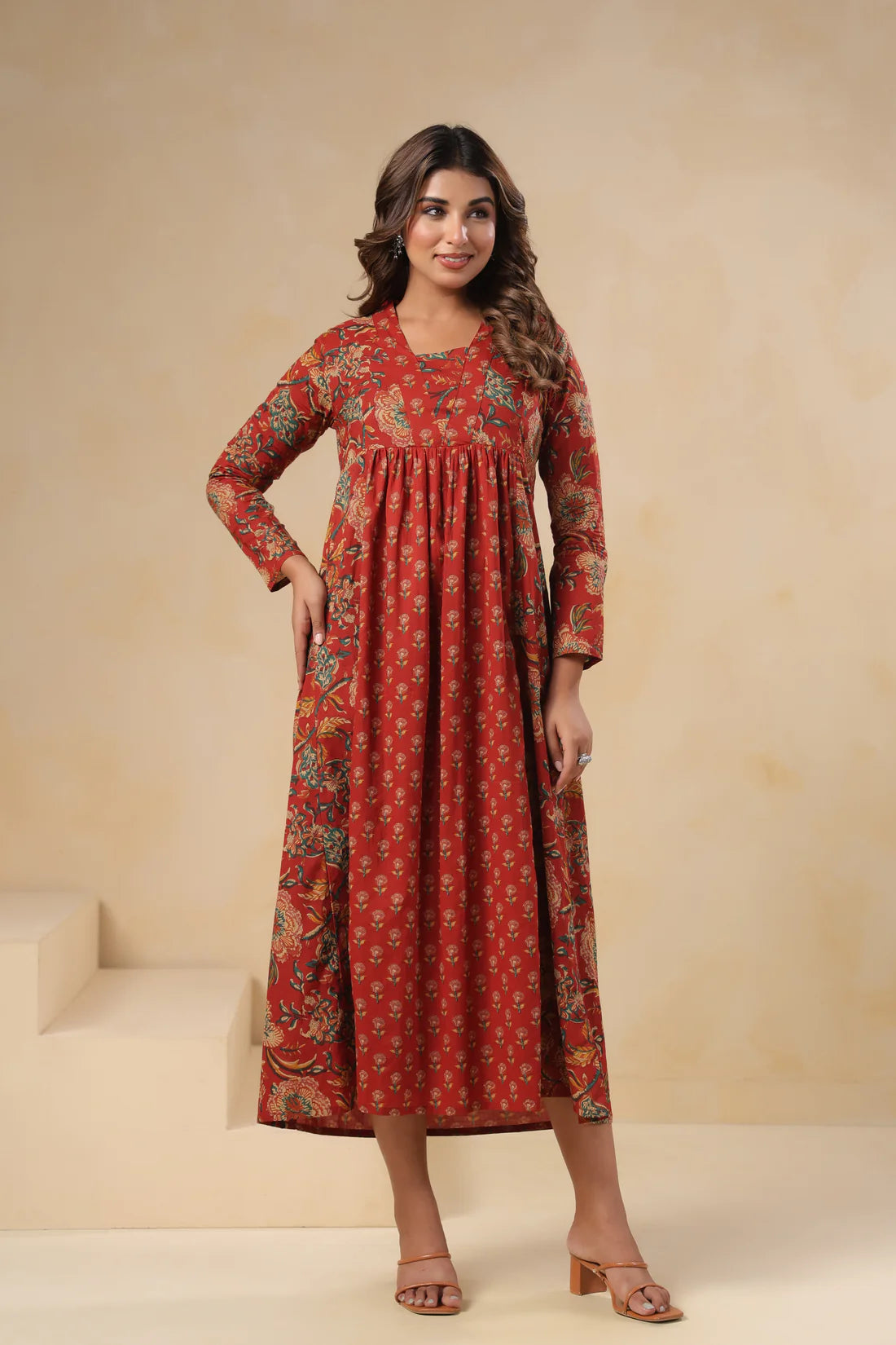 Pure Cotton Hand-Block Printed Kurti — Elegant Everyday Wear