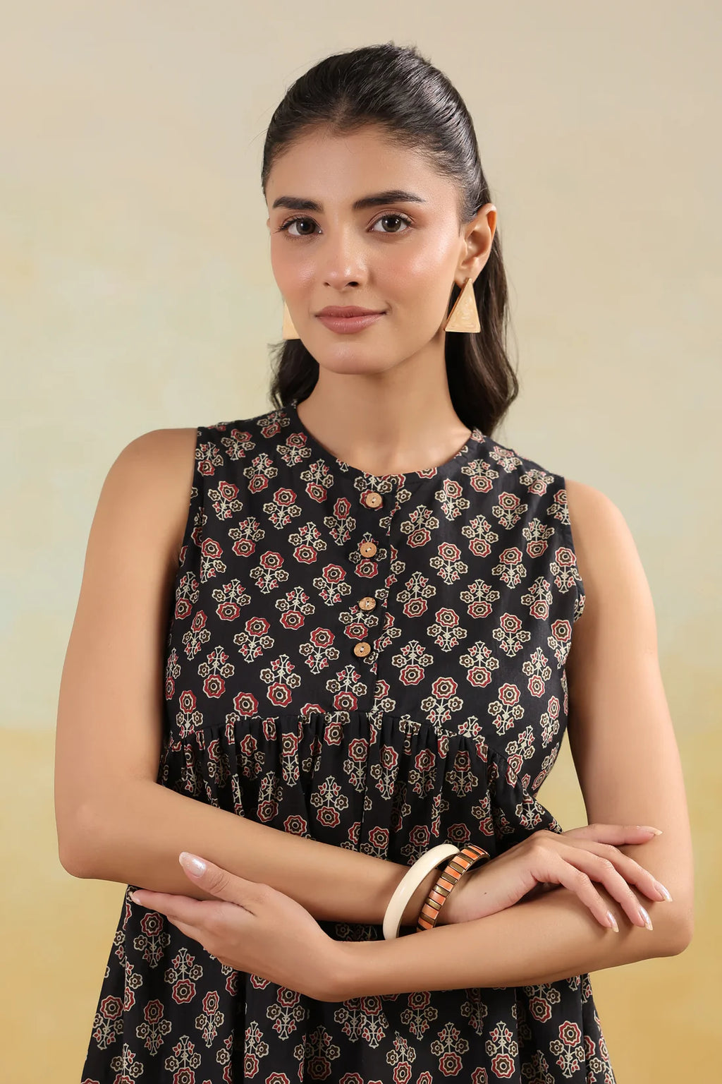 Hand-Block Printed Cotton Dress — Breezy Everyday Casual Wear